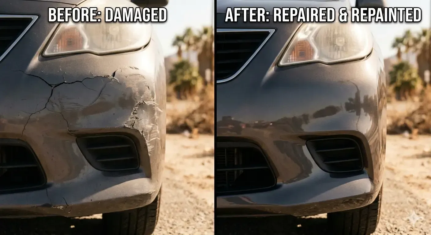 Bumper repair autobody shop