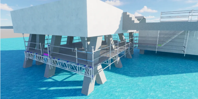 build large buildings at construction site