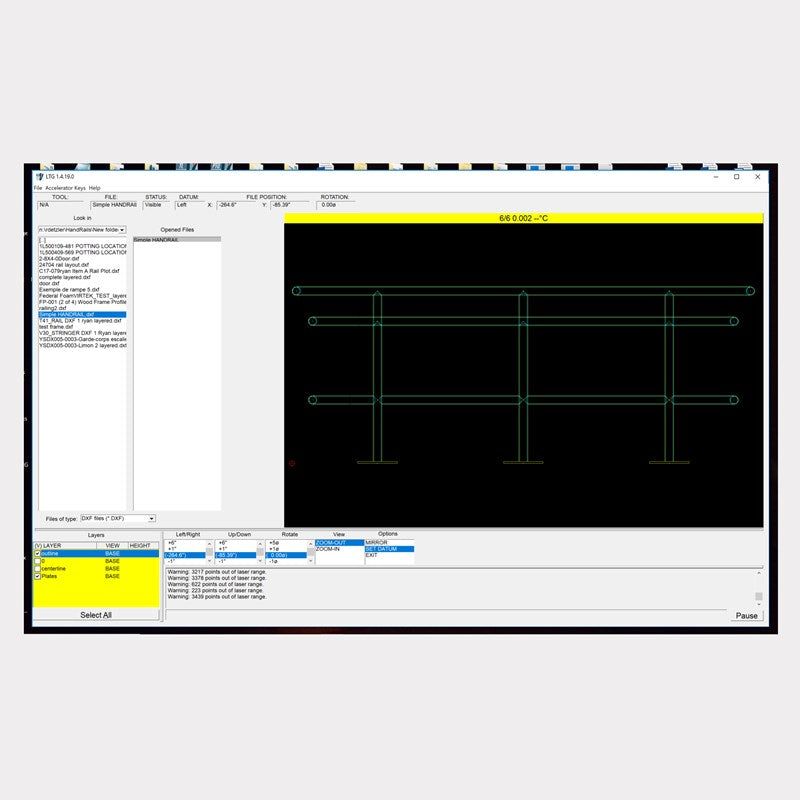 Screenshot of engineering software with a 2D steel structure design.