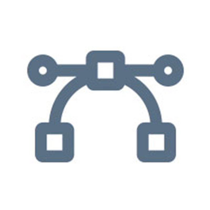 Path tool icon, a curved line with control points.
