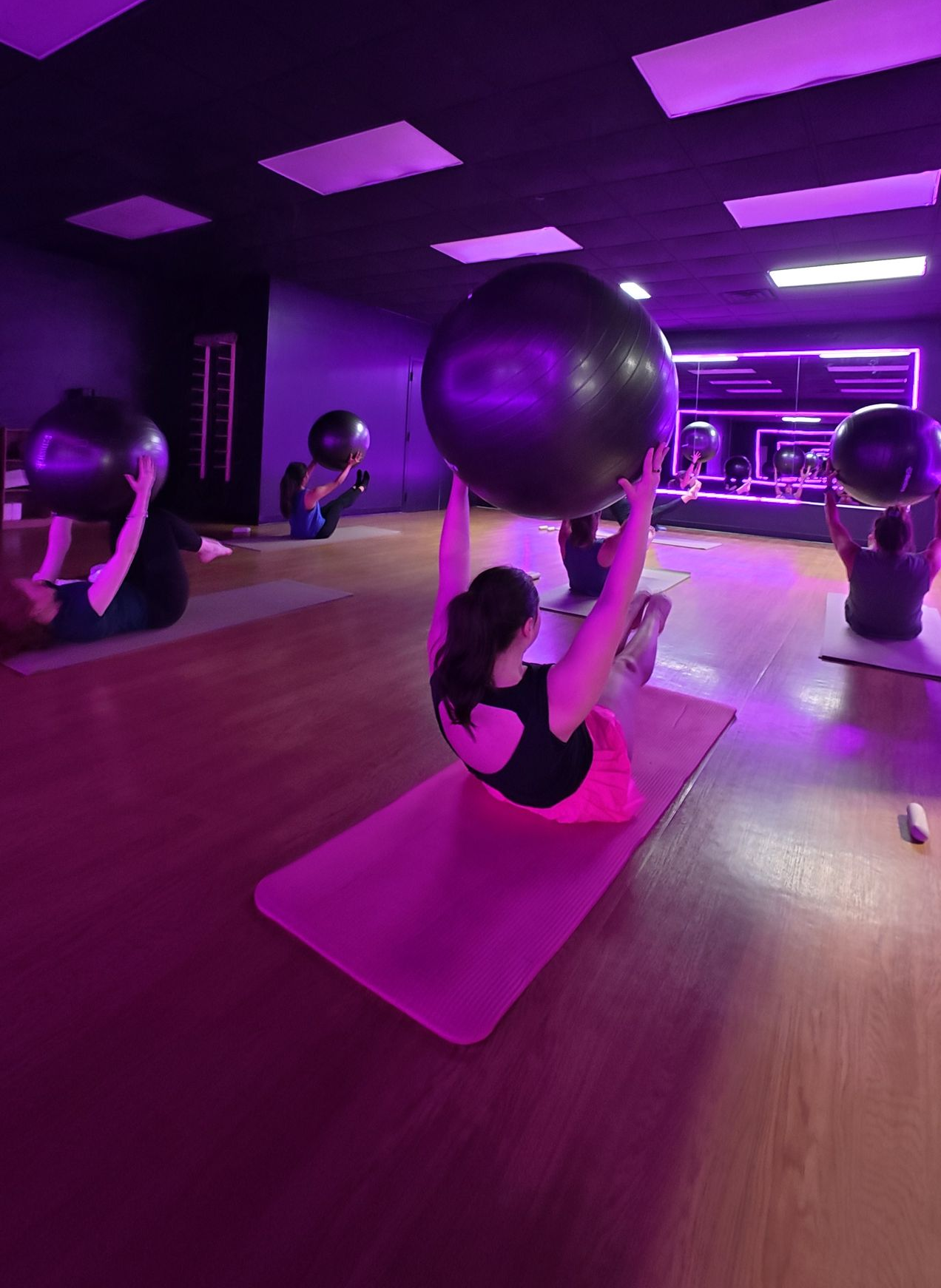 Group yoga class at Dynamis Athletics