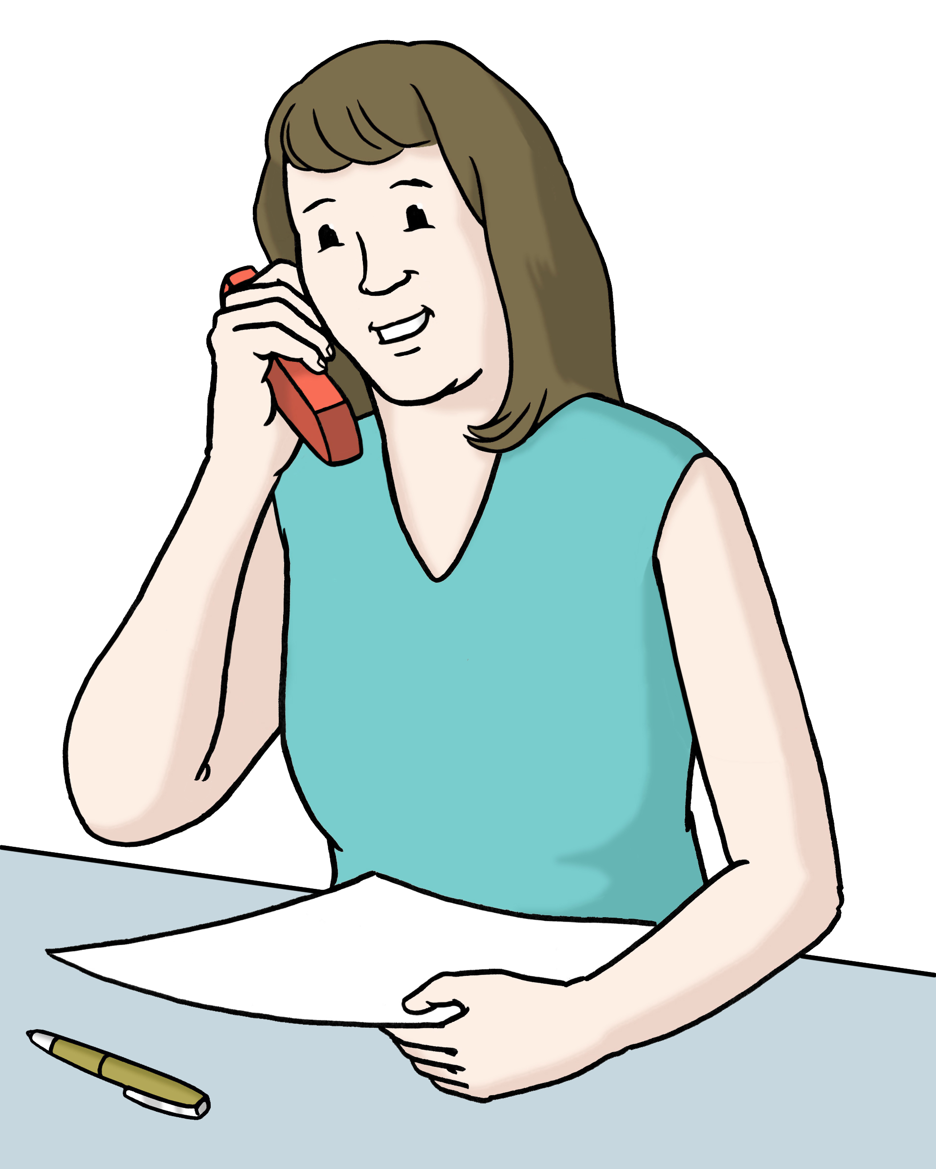 Eine Person telefoniert mit einem Mobil-Telefon