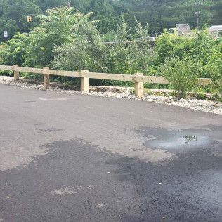 A wood fence installation in Wantage, NJ by CP Fence