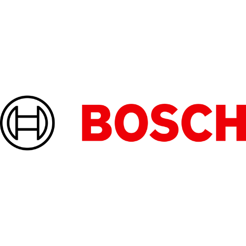 Le logo bosch est rouge et noir sur fond blanc.