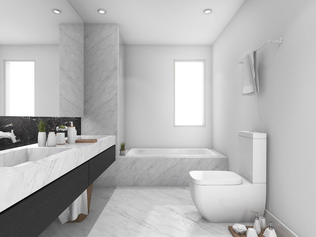 Bagno di design in marmo