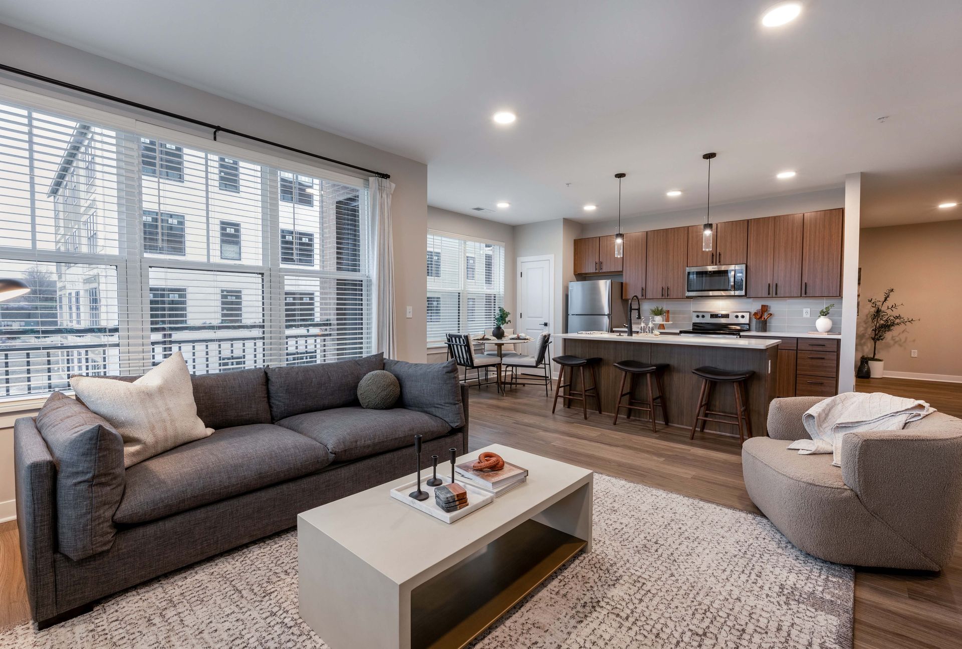 apartment open floor plan at Federal Hill in Noblesville, IN.