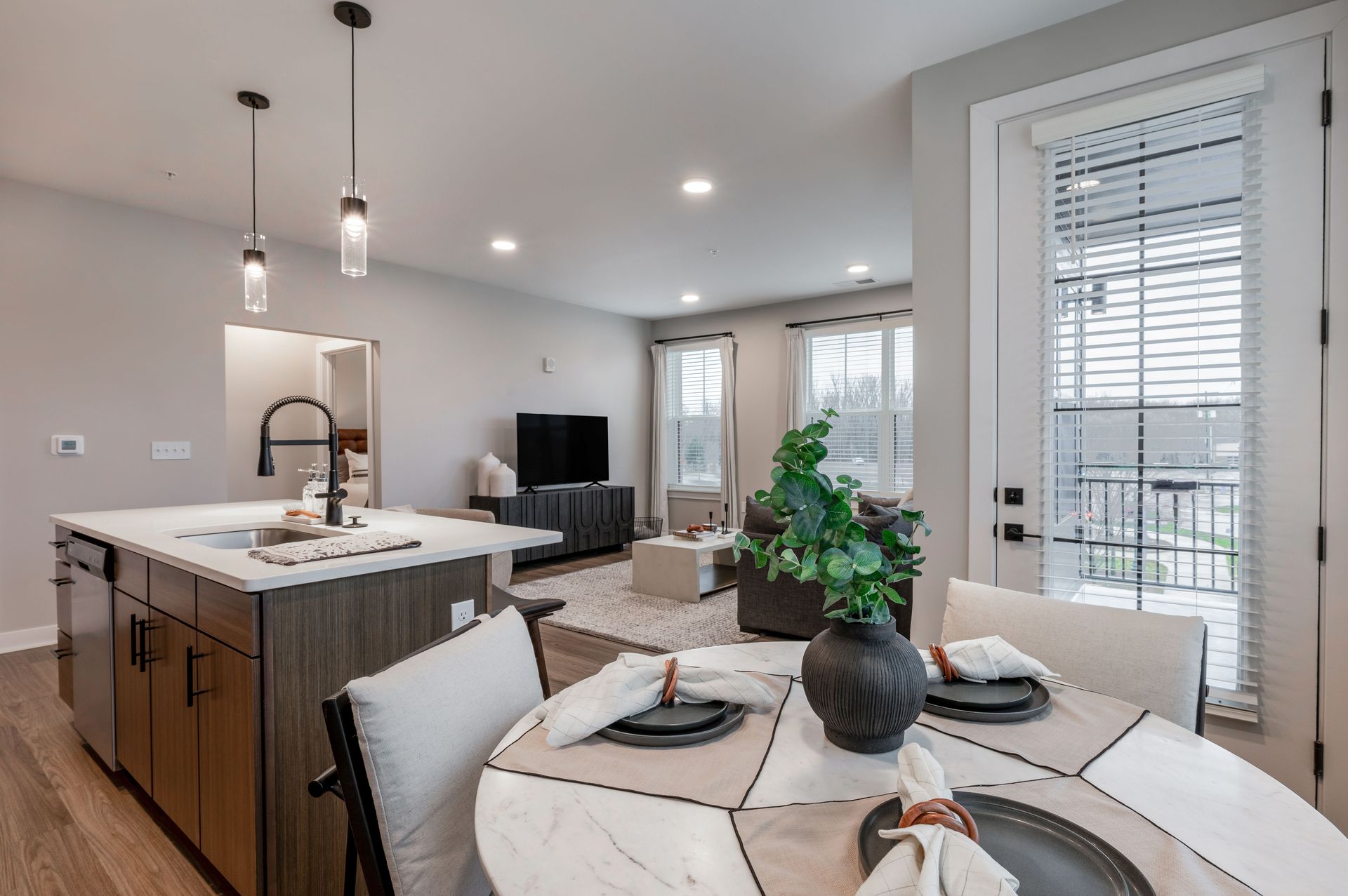apartment living room at Federal Hill in Noblesville, IN.