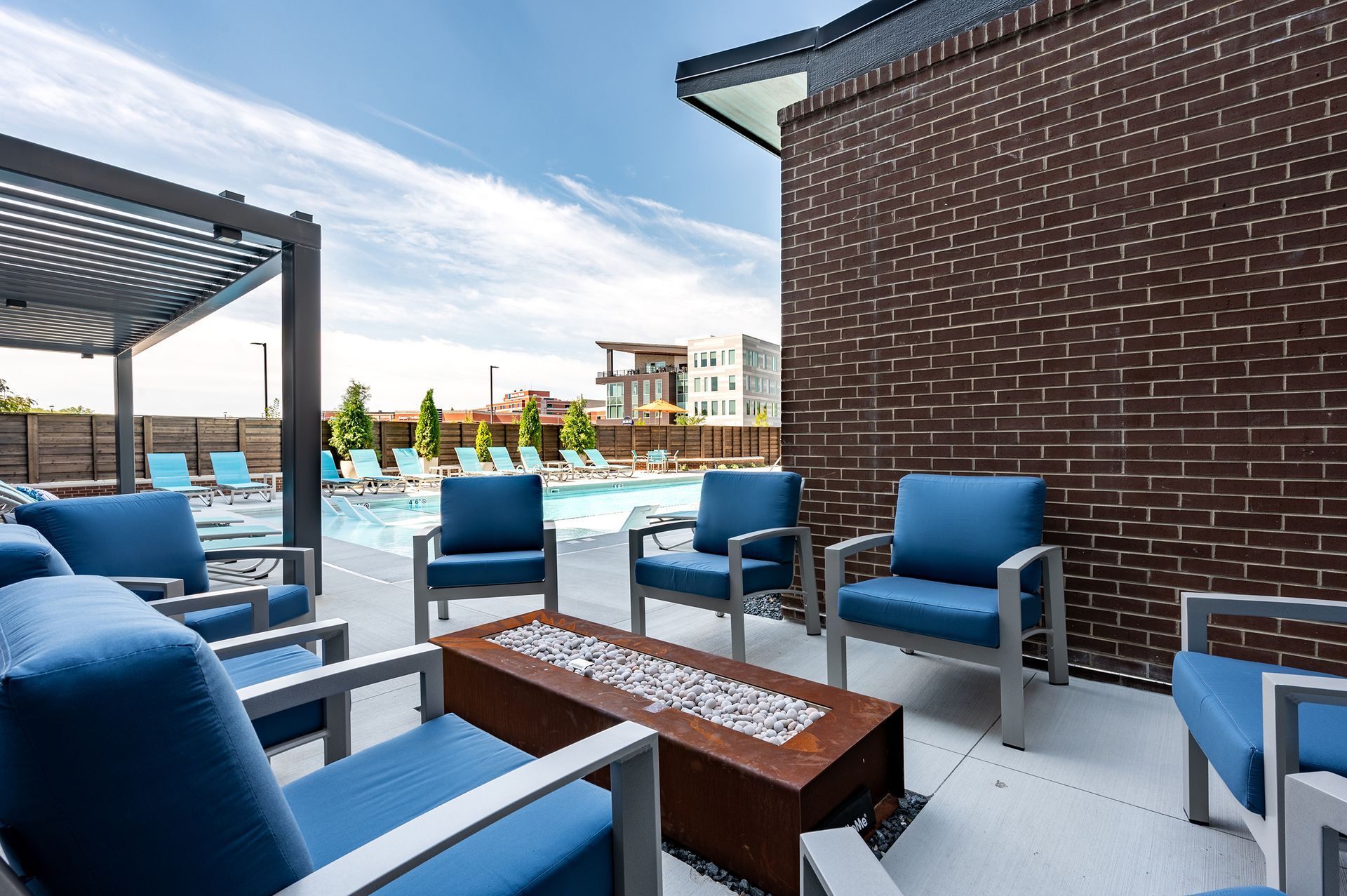 fire pit area at Federal Hill in Noblesville, IN.