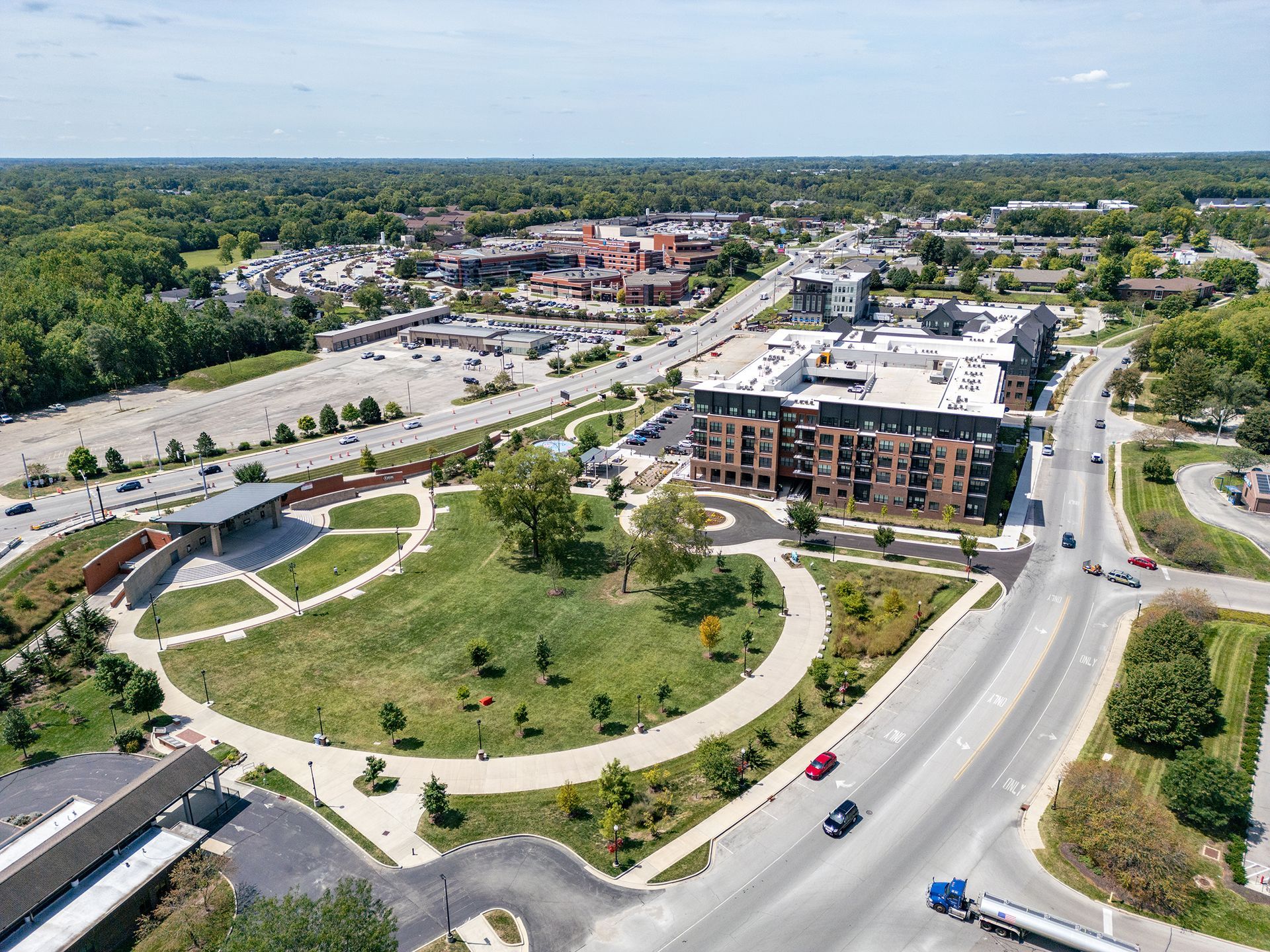 aerial view at Federal Hill in Noblesville, IN.