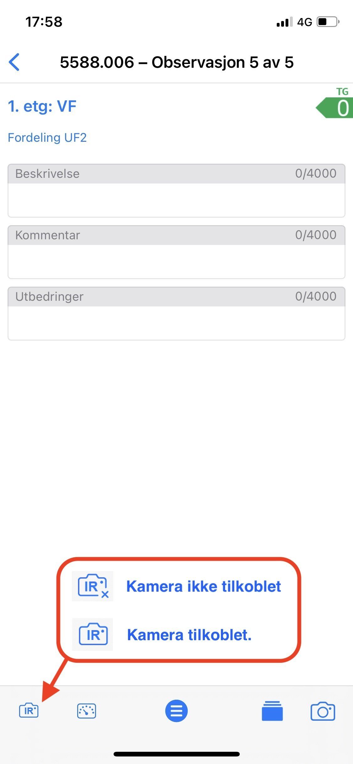 Velg bygning som sentralen er installert