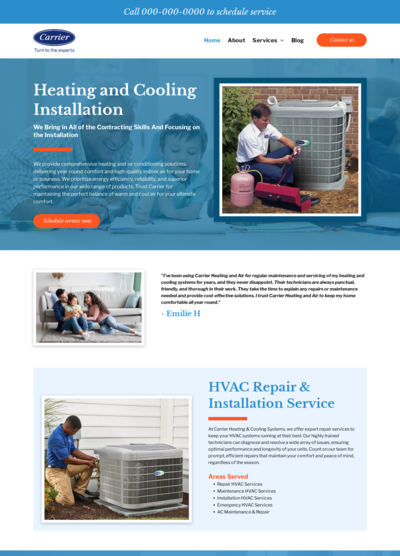 Carrier HVAC Website Design 15