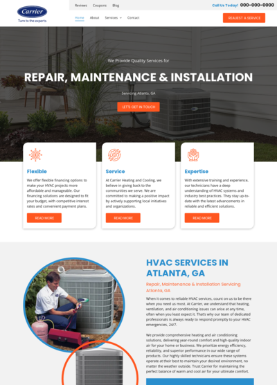 Carrier HVAC Website Design 16