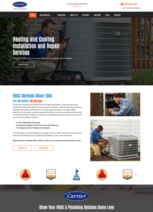 Carrier HVAC Website Design 17
