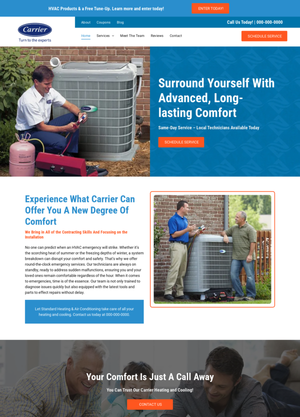 Carrier HVAC Website Design 12