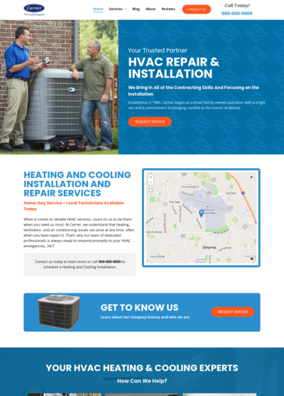 Carrier HVAC Website Design 13