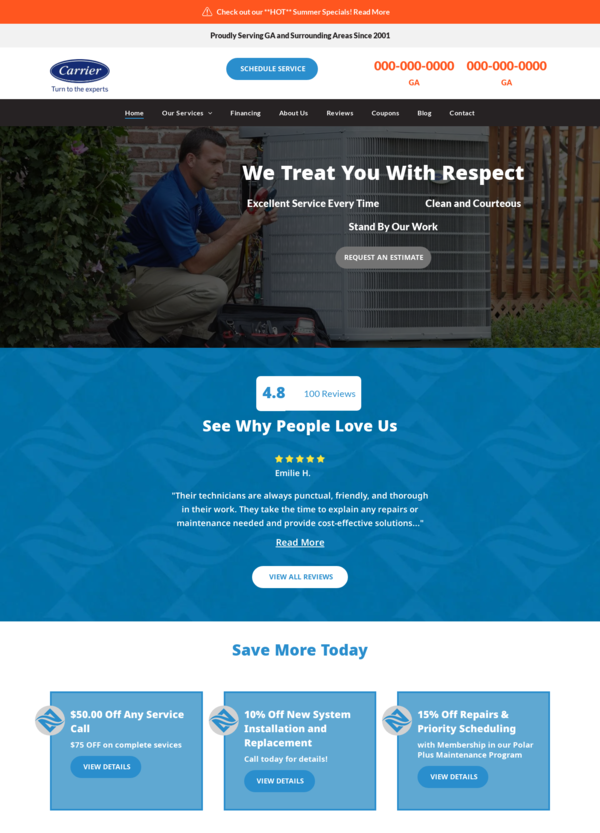 Carrier HVAC Website Design 20