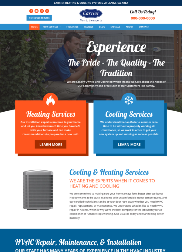 Carrier HVAC Website Design 28