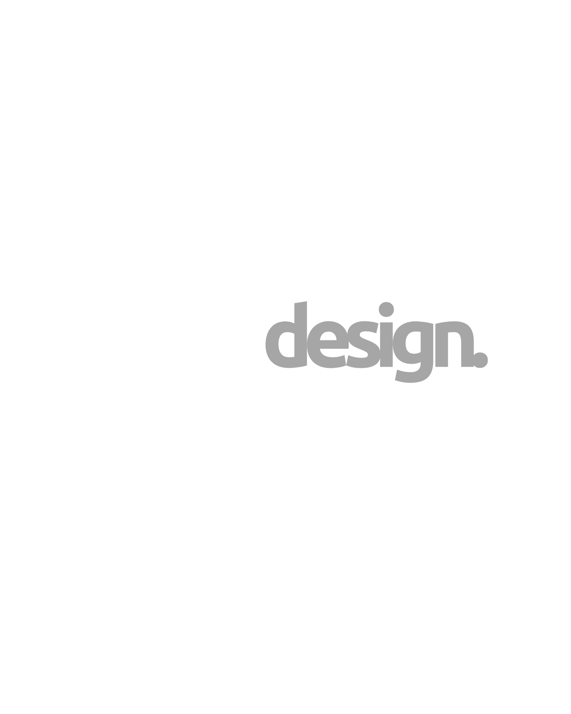 Gray lowercase “design.” text centered on a white background.