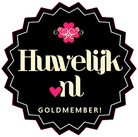 Logo van Huwelijk.nl, platform voor trouwen en huwelijksinspiratie, met hartvormige details.