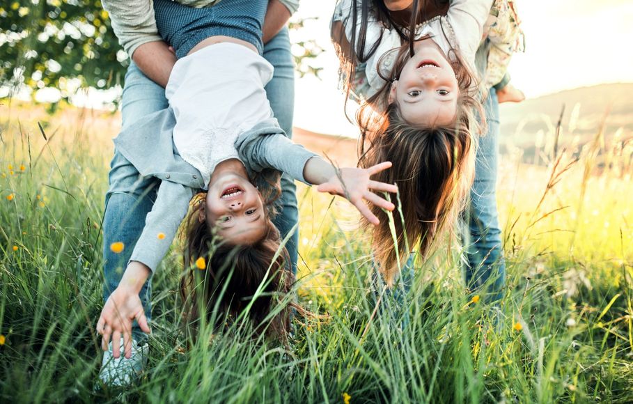 Kids playing outdoors
