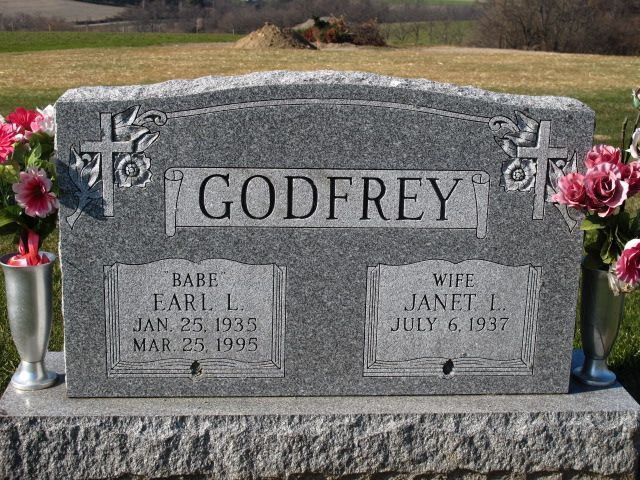 Gray granite headstone with the name