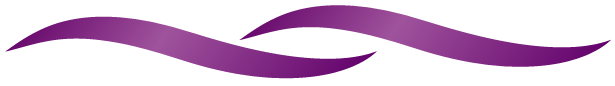 Purple wavy ribbon logo on a white background