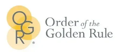 Order of the Golden Rule logo with gold circles and gray text