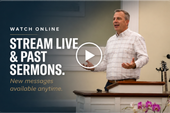 Click to view past sermons or stream live