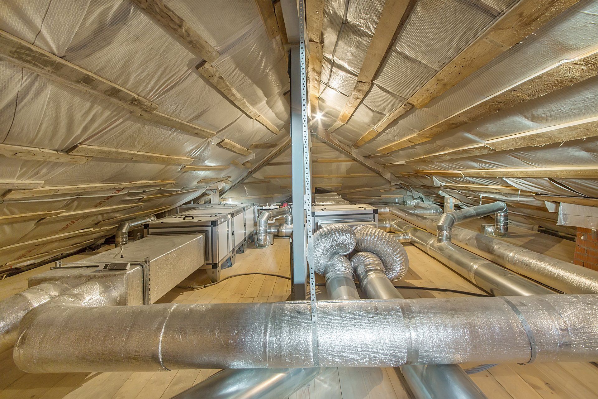 HVAC System in Attic