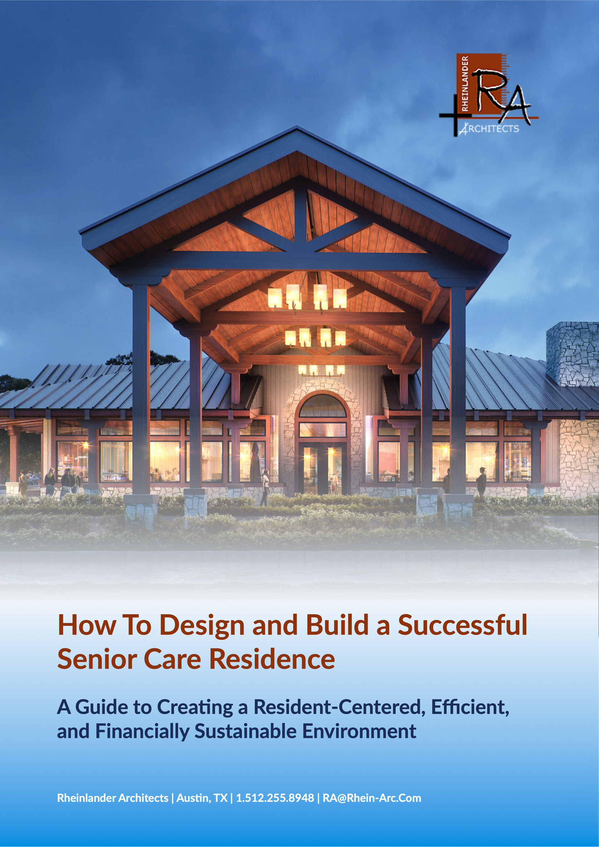 Book cover of a timber senior care residence with title