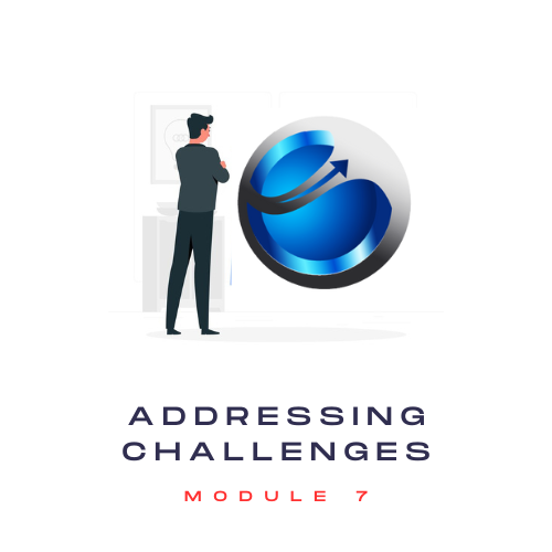 CLIMB Cultures Logo 7 - Addressing Challenges -  Artistic rendering of man facing away from view toward the logo