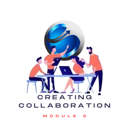 CLIMB Cultures Logo 6  - Creating Collaboration - Team engaged in discussion around table