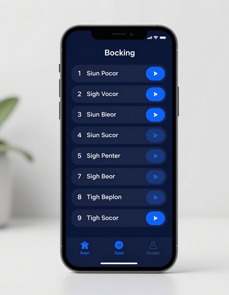 Salon or gym branded app dashboard mockup