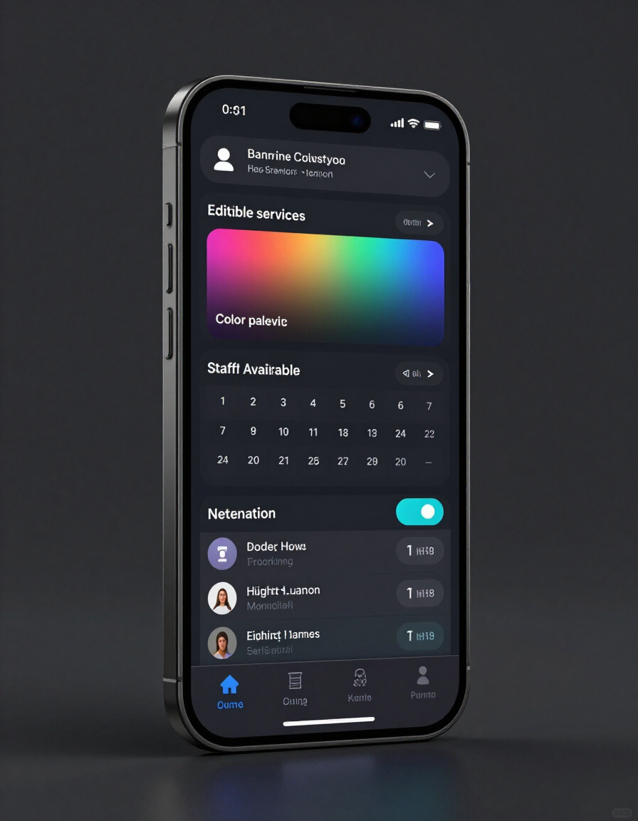 App configuration screen on a smartphone