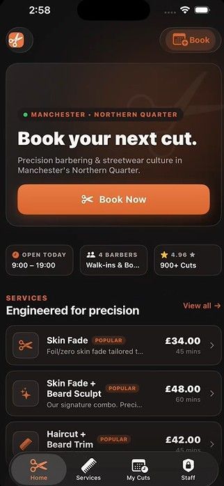 App mockup on phone