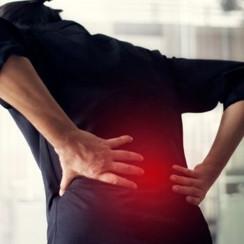 Person with pain in lower back