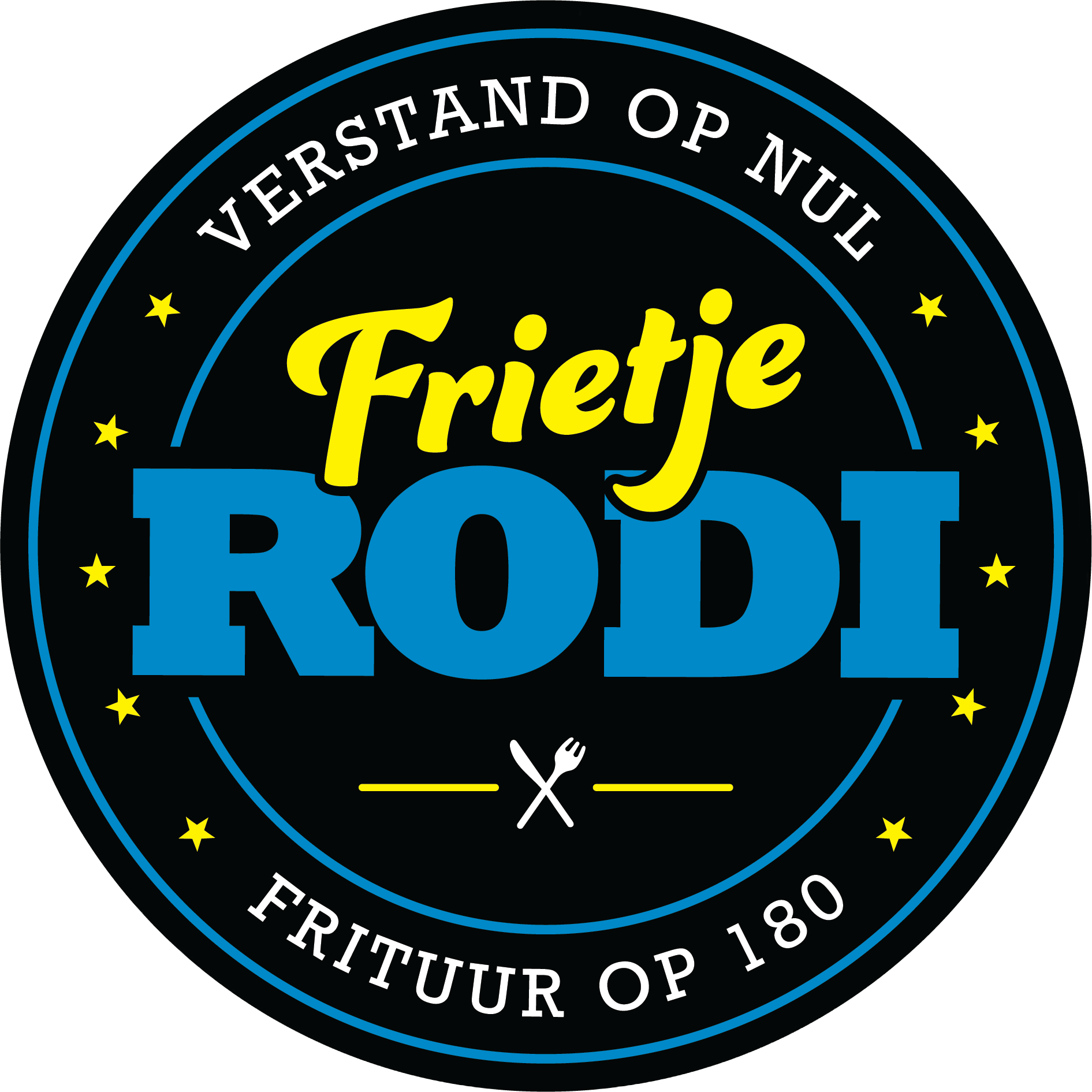 Round logo: 