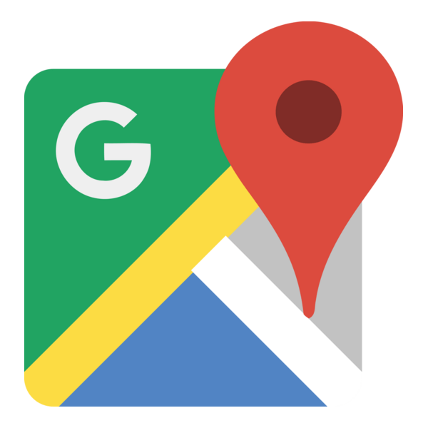 Google Maps logo: Green map with white 