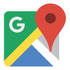 Google Maps logo: Green map with white 