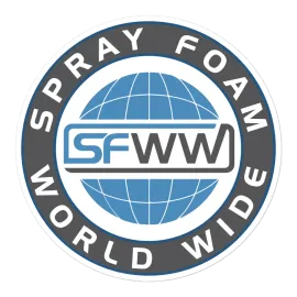 SFWW World Wide Spray Foam logo with blue globe and gray circular text