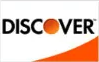 Discover logo with black text and orange curved underline on a white background
