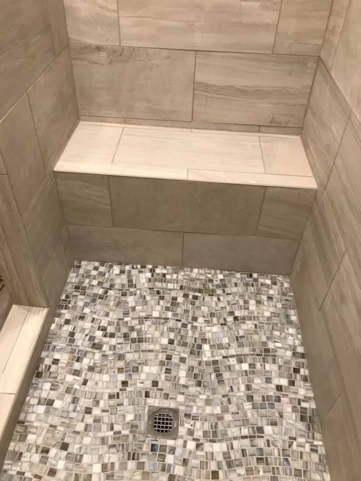 Mosaic Tile Floor & a Drain