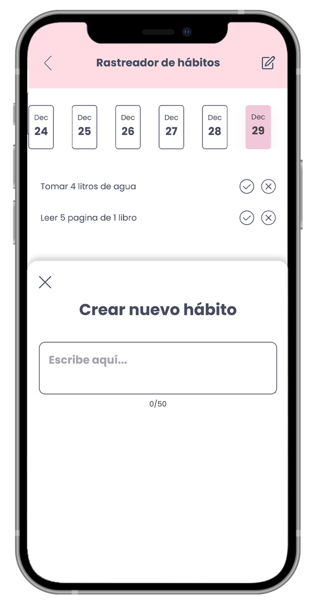 Stronger You App meal plan screen
