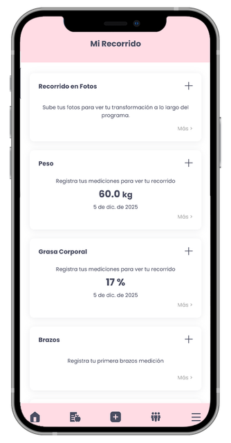 Stronger You App workout program screen