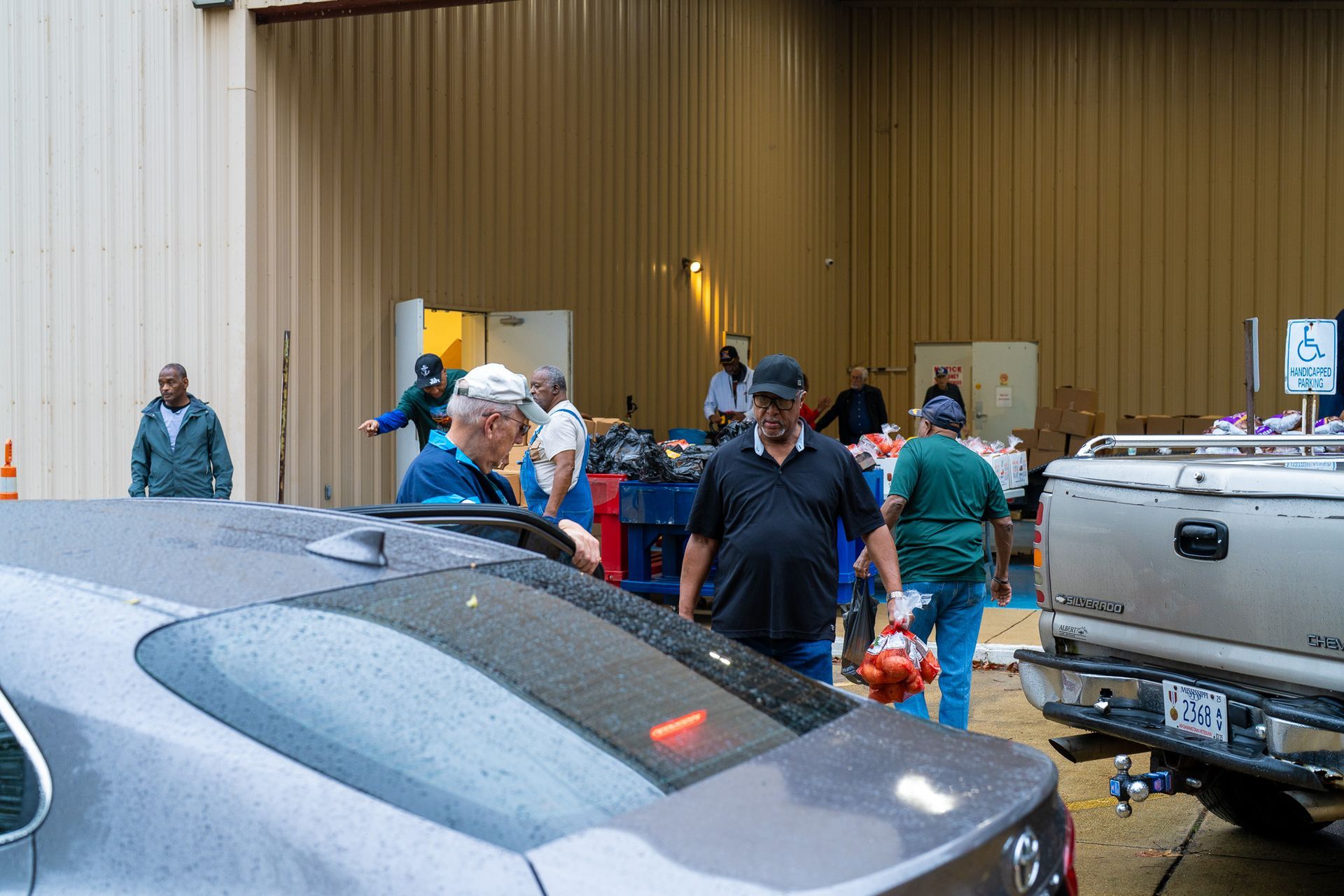 American Legion Post 69 member food giveaway