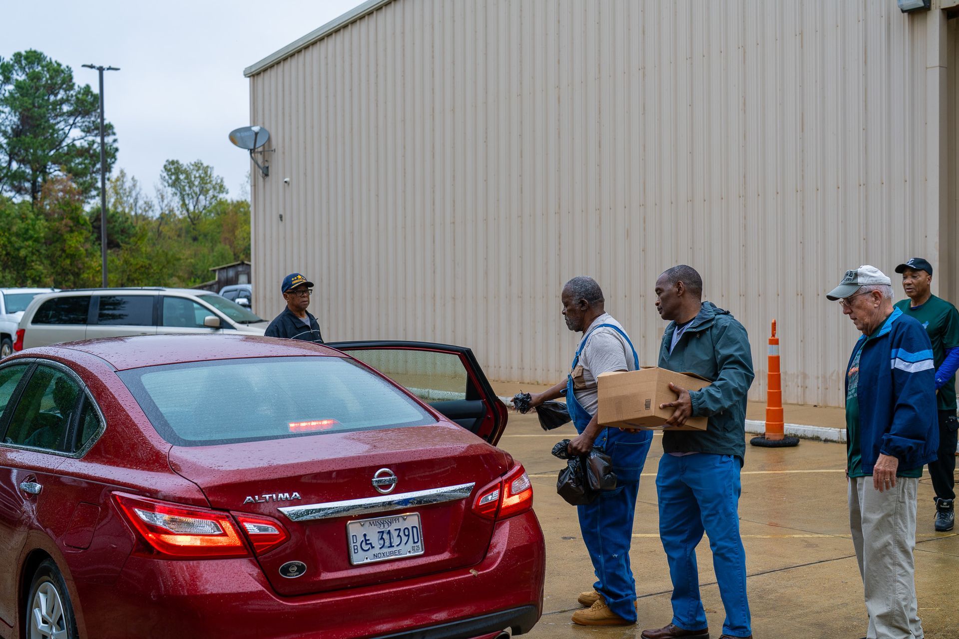 American Legion Post 69 member food giveaway