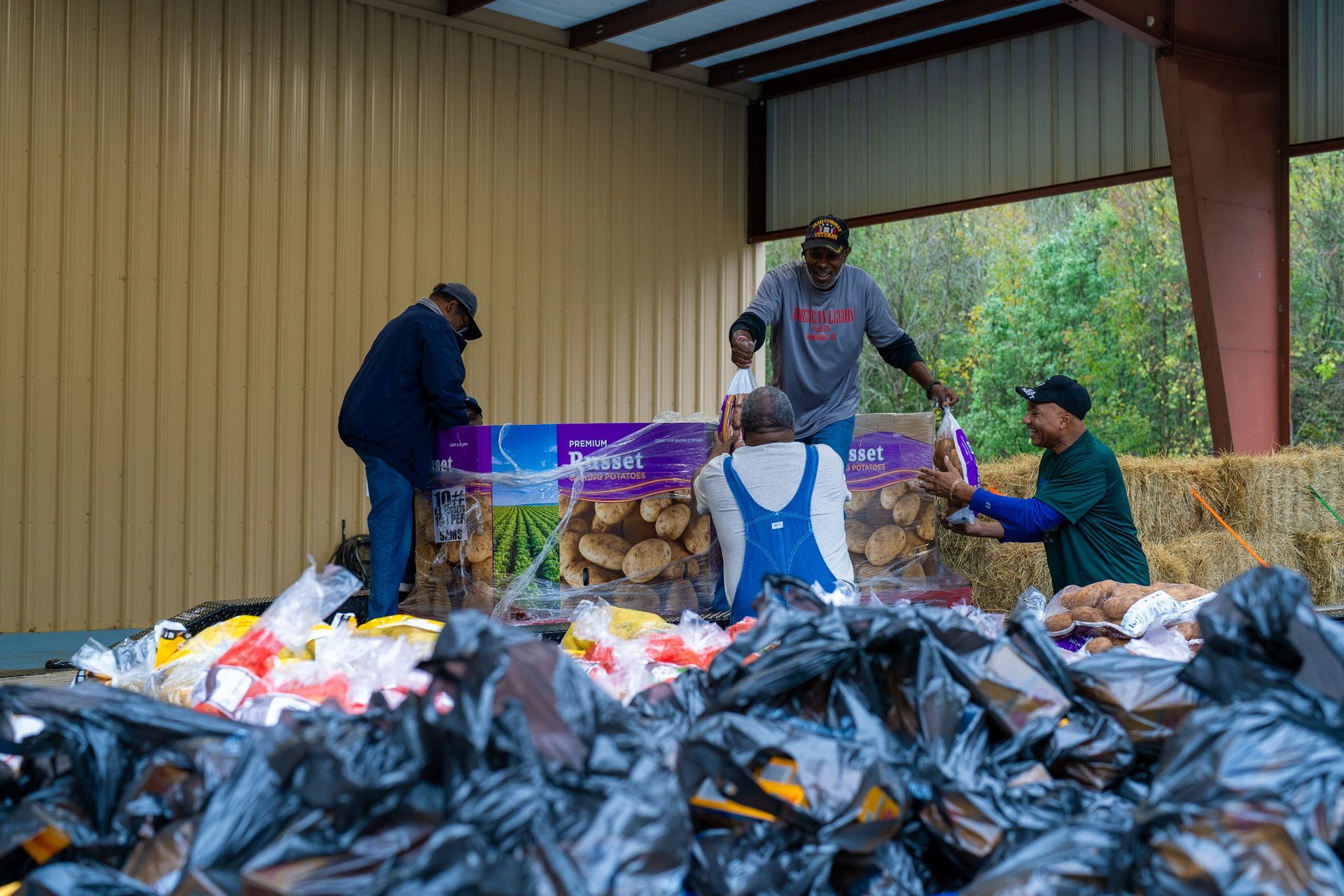 American Legion Post 69 member food giveaway