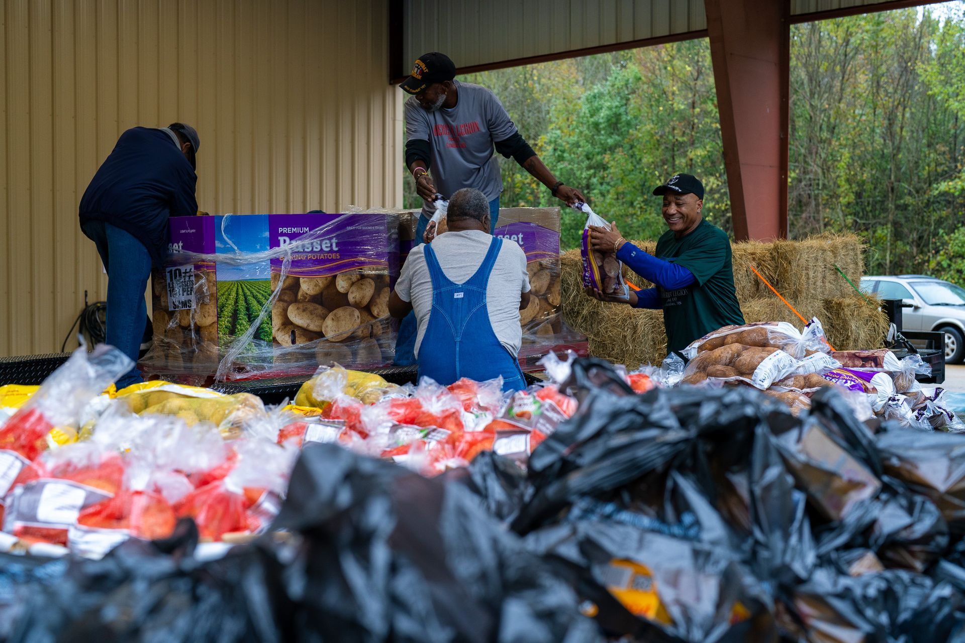 American Legion Post 69 member food giveaway