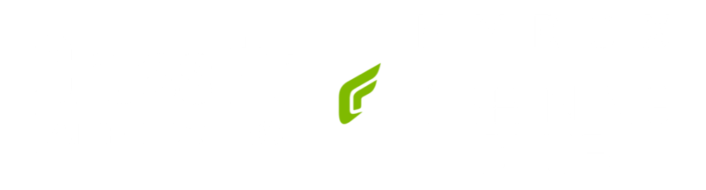 Green leaf logo.