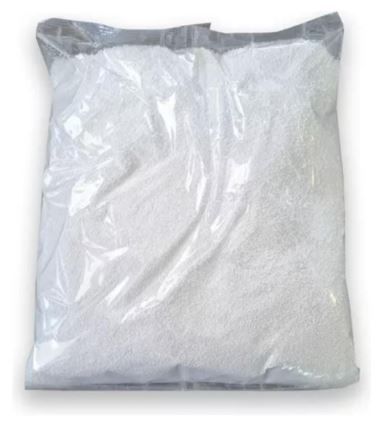 Bolsa de polvo blanco.